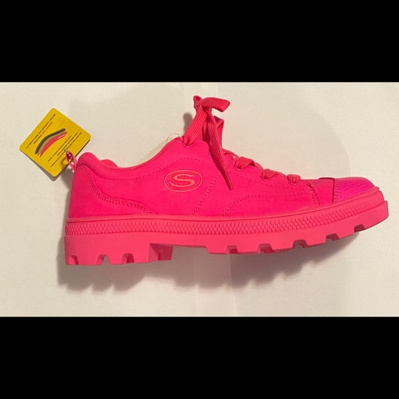 Skechers Women’s Roadies Soul Jelly Old School Neon Pink Sneakers Size 8.5 - Picture 1 of 9
